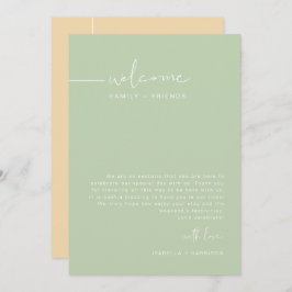 Välkomstschema för LEAH Pastel Bröllop Helg Inbjudningar