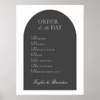 Välkomstsignatur för Arch Order of Day Bröllop-hän