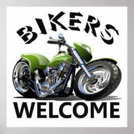 Välkomstsignatur för biker poster