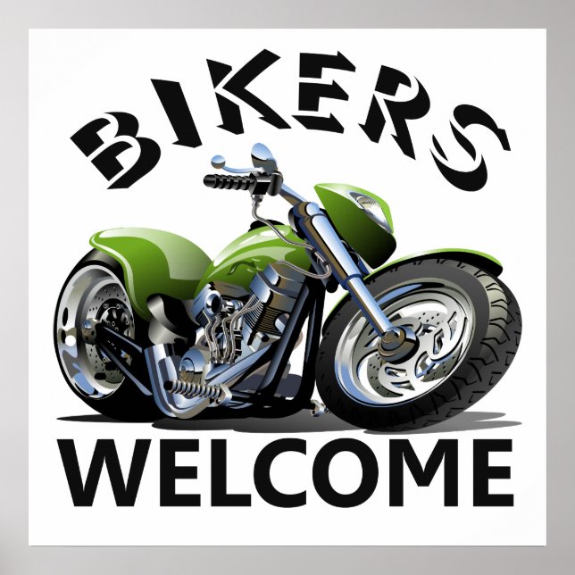 Välkomstsignatur för biker poster (Framsidan)