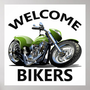 Välkomstsignatur för biker poster