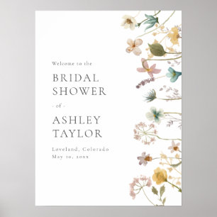 Välkomstsignatur för blommigt Möhippa Poster