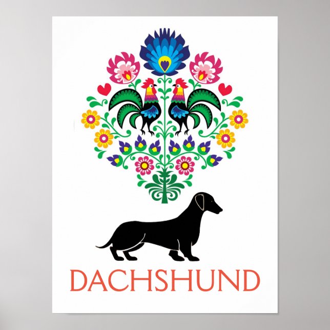 Välkomstsignatur för Dachshund Poster (Framsidan)