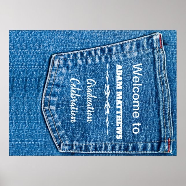 Välkomstsignatur för Denim Pocket Poster (Framsidan)