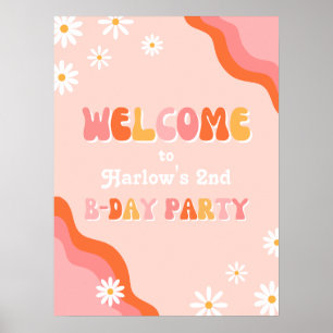 Välkomstsignatur för digital eller tryckt Groovy Poster