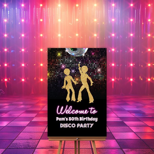 Välkomstsignatur för Disco 70-talet Party Poster (Skapare uppladdad)