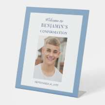 Välkomstsignatur för Dusty Blue Photo Boys-bekräft