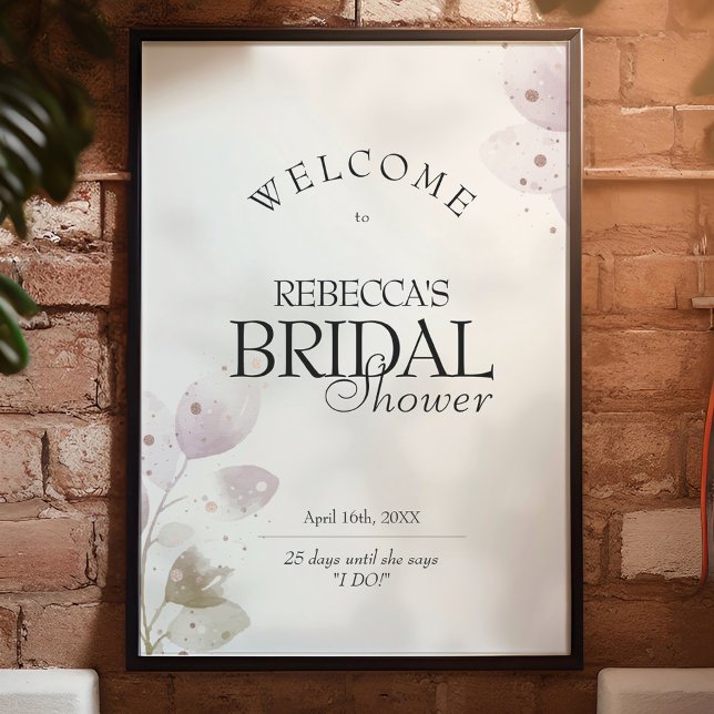 Välkomstsignatur för Dusty Muted  Rosa Möhippa Poster (Skapare uppladdad)