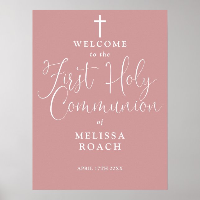 Välkomstsignatur för Dusty Ro Rosa First Heliga Co Poster (Framsidan)