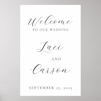 Välkomstsignatur för elegant Bröllop i skript | An Poster