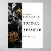 Välkomstsignatur för elegantens moderna Blommigt M