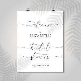 Välkomstsignatur för enkel minimal skriptMöhippa Poster