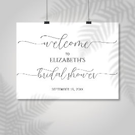 Välkomstsignatur för enkel minimal skriptMöhippa Poster