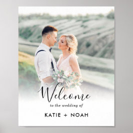 Välkomstsignatur för enkel, modern, minimalistisk  poster