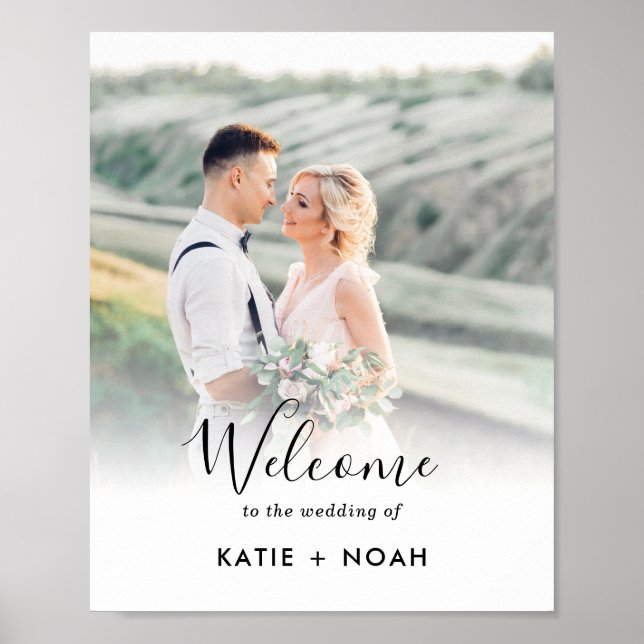 Välkomstsignatur för enkel, modern, minimalistisk  poster (Framsidan)