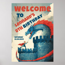 Välkomstsignatur för Fearless Knight och Dragon Poster