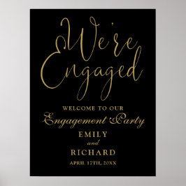 Välkomstsignatur för Förlovningsfest har aktiverat Poster