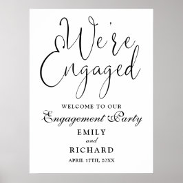 Välkomstsignatur för Förlovningsfest har aktiverat Poster