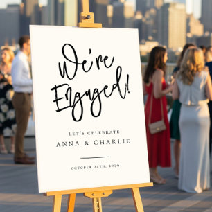 Välkomstsignatur för Förlovningsfesten "Vi är enga Poster