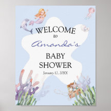 Välkomstsignatur för Illustrerad Sjöjungfru Poster