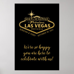 Välkomstsignatur för Las Vegas Bröllop Personlig 2 Poster