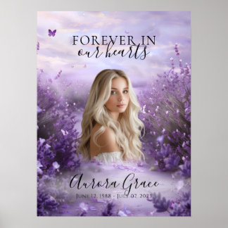 Välkomstsignatur för Lavender Fält Poster