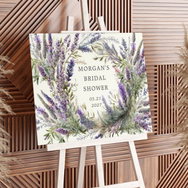 Välkomstsignatur för Lavender Regal Blommigt Möhip Poster (Skapare uppladdad)