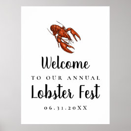 Välkomstsignatur för Lobster Fest Poster