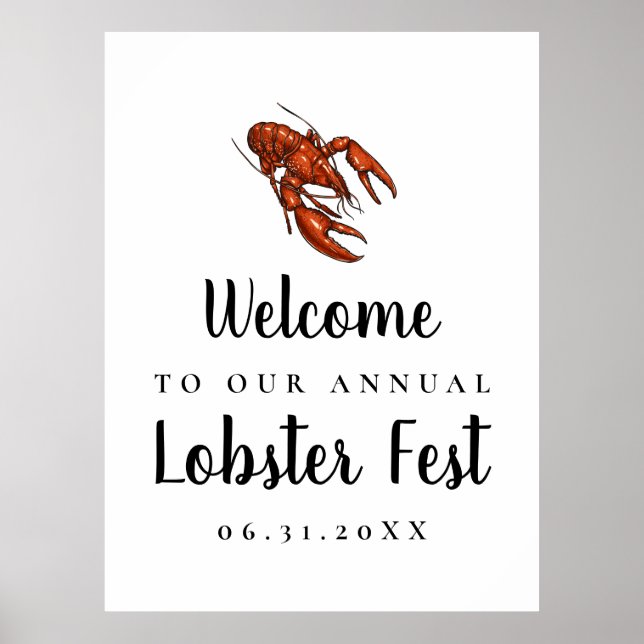 Välkomstsignatur för Lobster Fest Poster (Framsidan)
