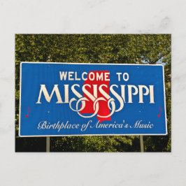 Välkomstsignatur för Mississippi Vykort