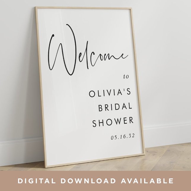 Välkomstsignatur för Modern Minimalist-skript Poster (Skapare uppladdad)