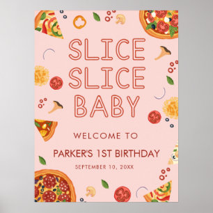 Välkomstsignatur för Modern Segce Baby Pizza Poster