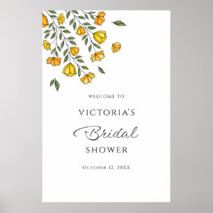 Välkomstsignatur för Möhippa för Blommigt av gult Poster