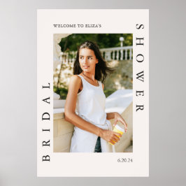 Välkomstsignatur för möhippa med foto och datum poster