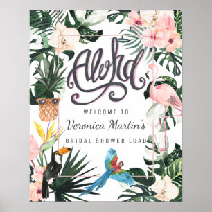 Välkomstsignatur för möhippa Tropiska Chic Poster