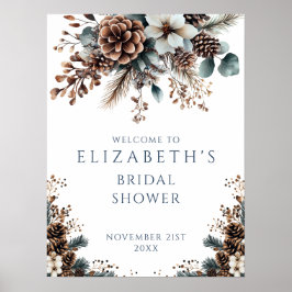 Välkomstsignatur för Möhippan för Rustic Forest Wi Poster