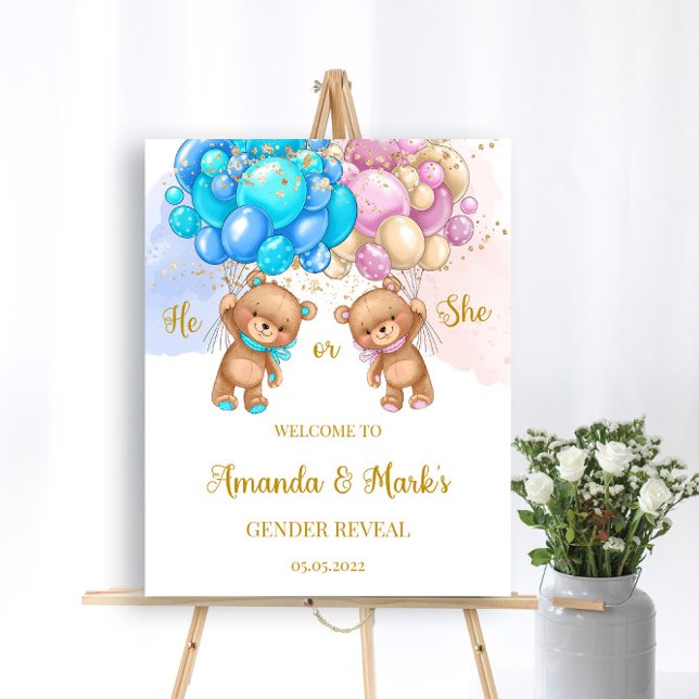 Välkomstsignatur för nalle Gender Poster (Skapare uppladdad)