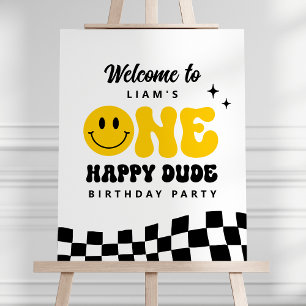 Välkomstsignatur för One Lycklig Födelsedagsfest Poster