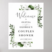 Välkomstsignatur för Par för oliv grönt Blommigt