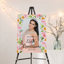 Välkomstsignatur för Quinceañera-händelseregistret