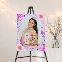 Välkomstsignatur för Quinceañera-händelseregistret