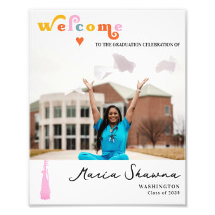 Välkomstsignatur för Retro Studentfest 2024 Fototryck