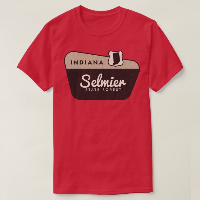 Välkomstsignatur för Selmier State Forest Indiana T Shirt (Design framsida)