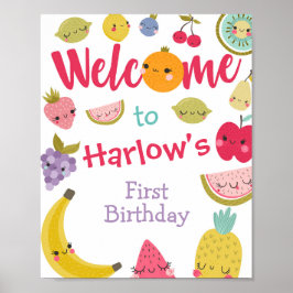 Välkomstsignatur för Tuttifrutti Poster