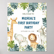 Välkomstsignatur för vild en Födelsedagsfest