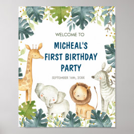Välkomstsignatur för vild en Födelsedagsfest Poster