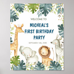 Välkomstsignatur för vild en Födelsedagsfest Poster