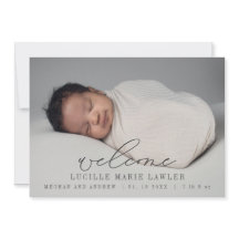 Välkomstskript för meddelande om nyfödd bebis