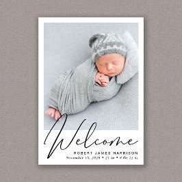 Välkomstskript - foto Birth Meddelande