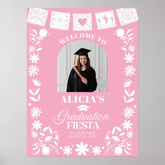 Välkomstskylt 18x24 C188 Blush Rosa Talavera Mexic Poster (Framsidan)